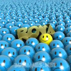 roya in Special Smileys style - 3D name wallpaper