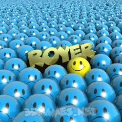 royer in Special Smileys style - 3D name wallpaper