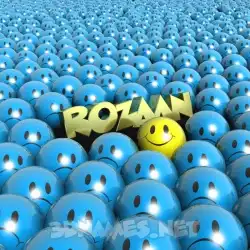 rozaan in Special Smileys style - 3D name wallpaper