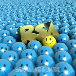 rsa in Special Smileys style - 3D name wallpaper