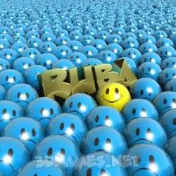 ruba in Special Smileys style - 3D name wallpaper