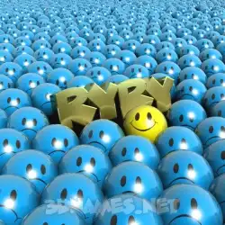 ryry in Special Smileys style - 3D name wallpaper
