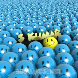 s kumar in Special Smileys style - 3D name wallpaper