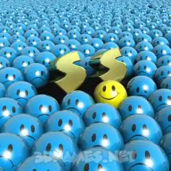 s s in Special Smileys style - 3D name wallpaper