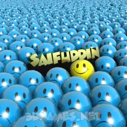 saifuddin in Special Smileys style - 3D name wallpaper