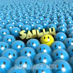saillu in Special Smileys style - 3D name wallpaper