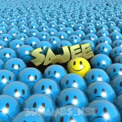 sajee in Special Smileys style - 3D name wallpaper