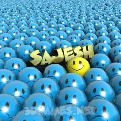 sajesh in Special Smileys style - 3D name wallpaper