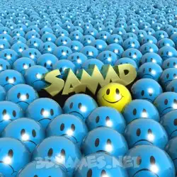samad in Special Smileys style - 3D name wallpaper