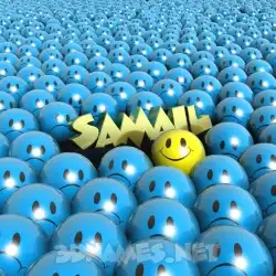 samail in Special Smileys style - 3D name wallpaper