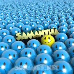 samantha in Special Smileys style - 3D name wallpaper