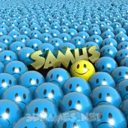 samus in Special Smileys style - 3D name wallpaper
