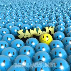 sanajy in Special Smileys style - 3D name wallpaper