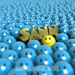 sann in Special Smileys style - 3D name wallpaper