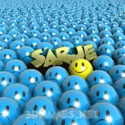 sarje in Special Smileys style - 3D name wallpaper