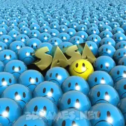 sasa in Special Smileys style - 3D name wallpaper