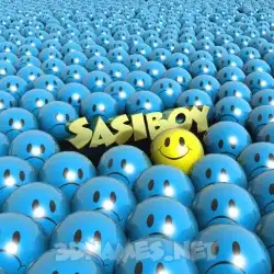 sasiboy in Special Smileys style - 3D name wallpaper