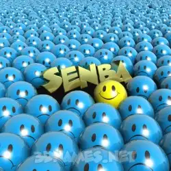 senba in Special Smileys style - 3D name wallpaper