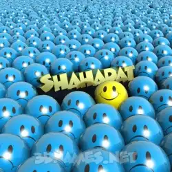 shahadat in Special Smileys style - 3D name wallpaper