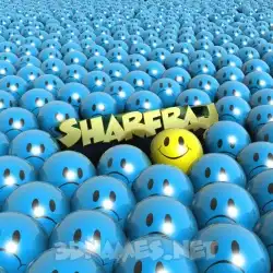 sharfraj in Special Smileys style - 3D name wallpaper