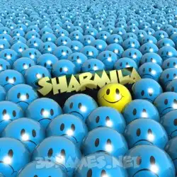 sharmila in Special Smileys style - 3D name wallpaper