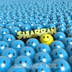 sharran in Special Smileys style - 3D name wallpaper