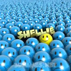 shellie in Special Smileys style - 3D name wallpaper