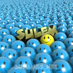 sulem in Special Smileys style - 3D name wallpaper
