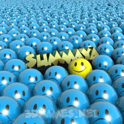 summaya in Special Smileys style - 3D name wallpaper
