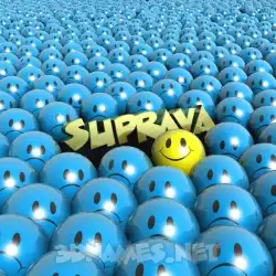 suprava in Special Smileys style - 3D name wallpaper