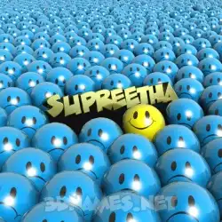 supreetha in Special Smileys style - 3D name wallpaper