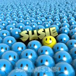 susie in Special Smileys style - 3D name wallpaper