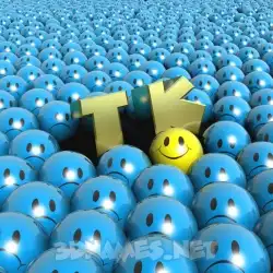 t k in Special Smileys style - 3D name wallpaper