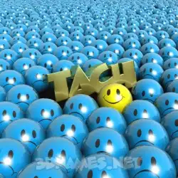 tach in Special Smileys style - 3D name wallpaper