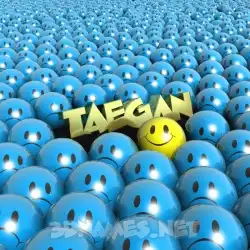 taegan in Special Smileys style - 3D name wallpaper