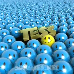 tess in Special Smileys style - 3D name wallpaper