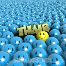thair in Special Smileys style - 3D name wallpaper