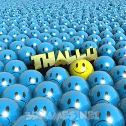 thallu in Special Smileys style - 3D name wallpaper