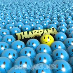 tharpana in Special Smileys style - 3D name wallpaper