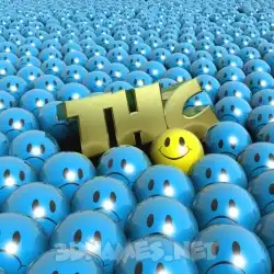 thc in Special Smileys style - 3D name wallpaper