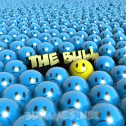 the bull in Special Smileys style - 3D name wallpaper