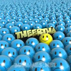 theertha in Special Smileys style - 3D name wallpaper