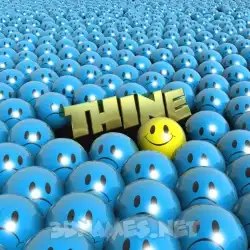 thine in Special Smileys style - 3D name wallpaper