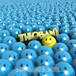 thobani in Special Smileys style - 3D name wallpaper