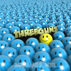 threeguns in Special Smileys style - 3D name wallpaper