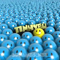 tinhyeu in Special Smileys style - 3D name wallpaper