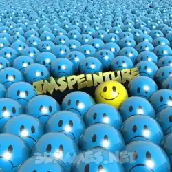 tmspeinture in Special Smileys style - 3D name wallpaper