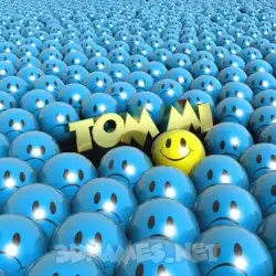 tom mi in Special Smileys style - 3D name wallpaper