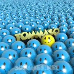 tommaso in Special Smileys style - 3D name wallpaper