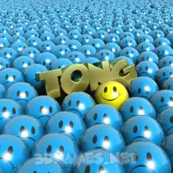 tong in Special Smileys style - 3D name wallpaper